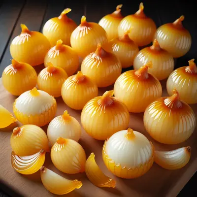 Candy Onion growing in a garden