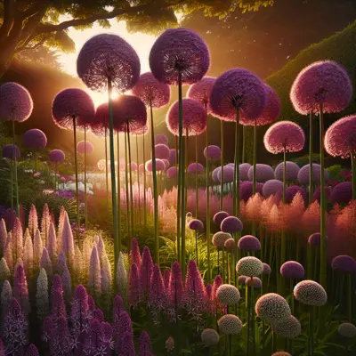 Giant Red Beard allium variety