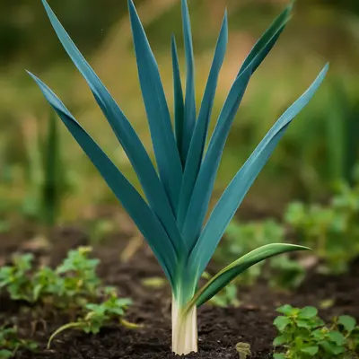 King Richard allium growing in a garden