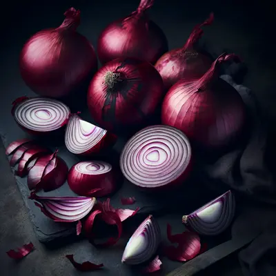 Red Wing Storage Onion growing in a garden