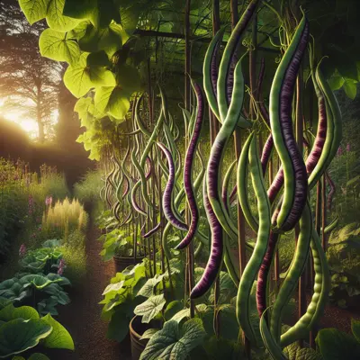 Kentucky Wonder Pole growing in a garden