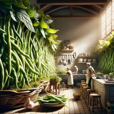 Maxibel Haricot Vert growing in a garden