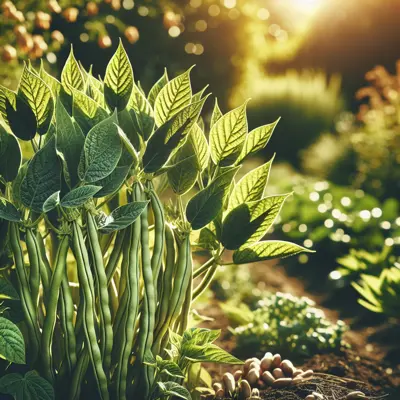 Topcrop Bush Bean growing in a garden