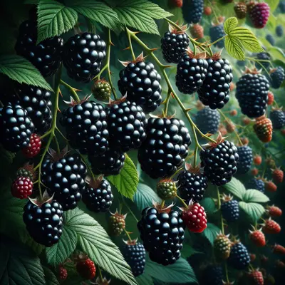 Triple Crown Blackberry growing in a garden