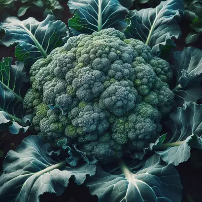 Calabrese Broccoli growing in a garden