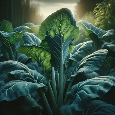 Champion Collards growing in a garden