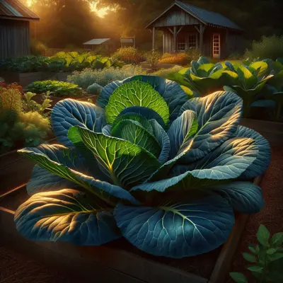 Collard Greens 'Georgia Southern' growing in a garden