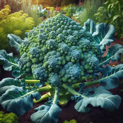 De Cicco Broccoli growing in a garden