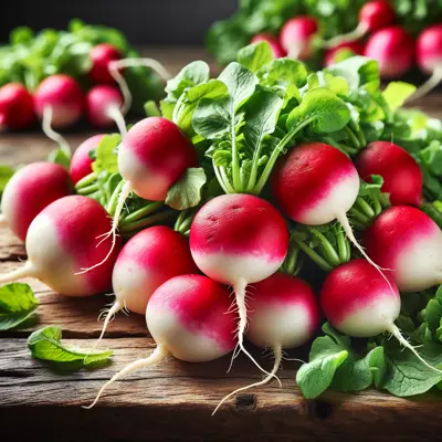 French Breakfast Radish growing in a garden