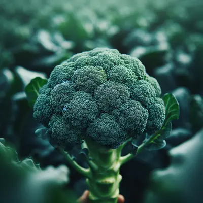 Premium Crop Broccoli growing in a garden
