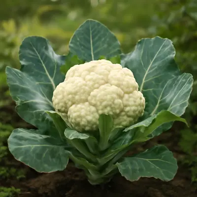 Synergy brassica growing in a garden