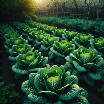 Tokyo Bekana growing in a garden