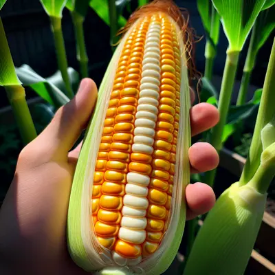 Honey 'N Pearl growing in a garden