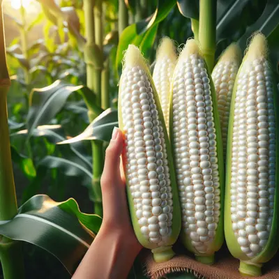 yellow corn in the middle of the field