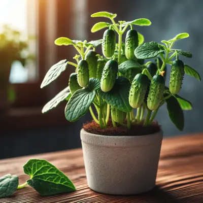 Picklebush Cucumber growing in a garden