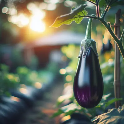 Black Beauty growing in a garden