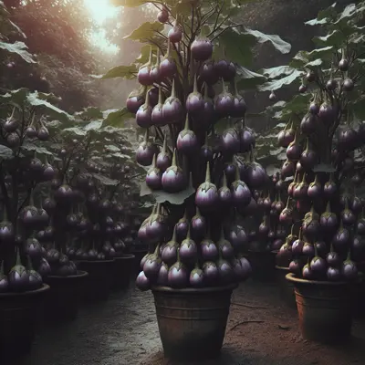 Japanese Long growing in a garden