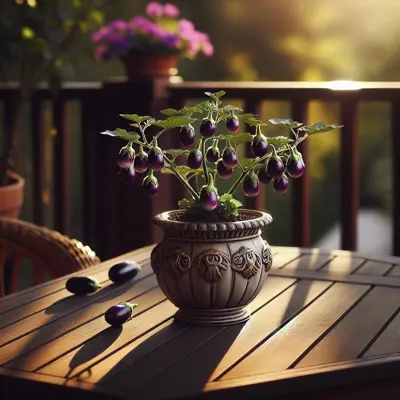 Patio Baby growing in a garden