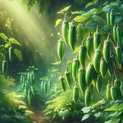 Thai Long Green growing in a garden