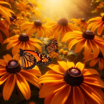 Black-Eyed Susan growing in a garden