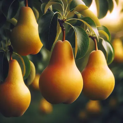Bartlett Pear growing in a garden