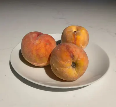 a plate of apples