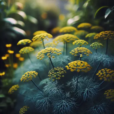 Bouquet Dill growing in a garden