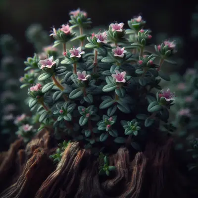 Common Thyme growing in a garden