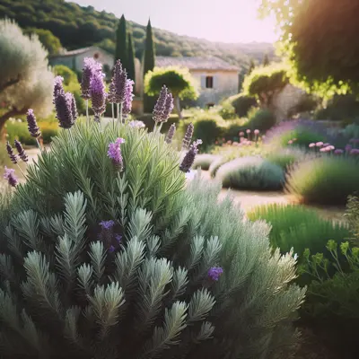English Lavender growing in a garden