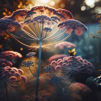 Fennel Bronze growing in a garden