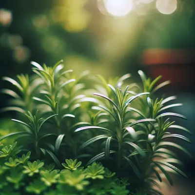 a small green plant in the middle of the grass