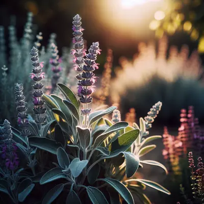 Garden Sage growing in a garden