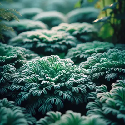 Garland Chrysanthemum growing in a garden