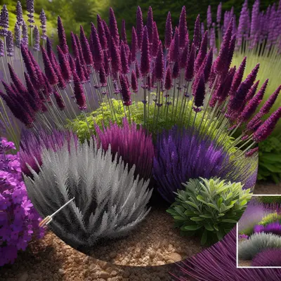 Lavandula angustifolia 'Hidcote' growing in a garden