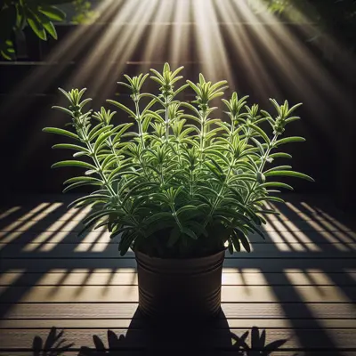 Lemon Verbena growing in a garden