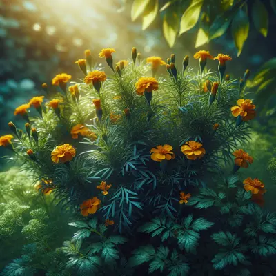 Mexican Tarragon growing in a garden