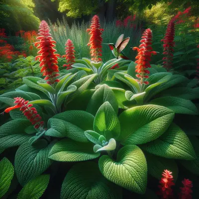 Pineapple Sage growing in a garden