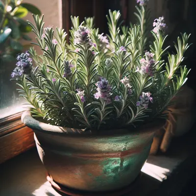 Rosemary growing in a garden