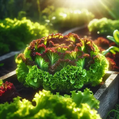 Batavia growing in a garden