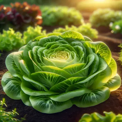 Butterhead Boston growing in a garden