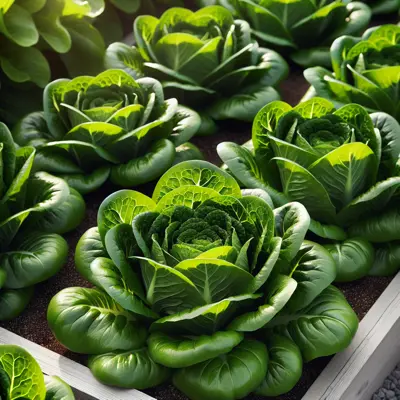 Crisp Mint Romaine growing in a garden