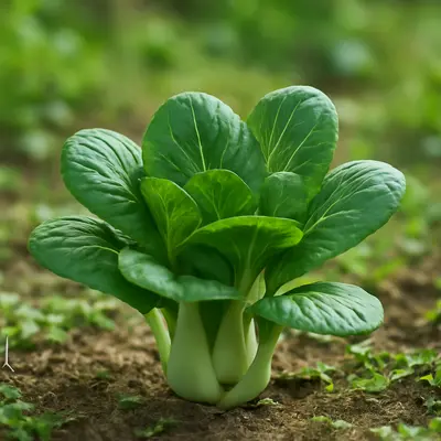 Joi Choi lettuce growing in a garden