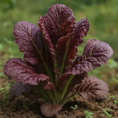 Miz America lettuce growing in a garden