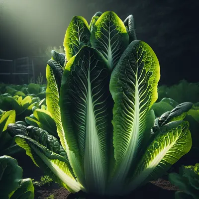 Romaine Cos growing in a garden