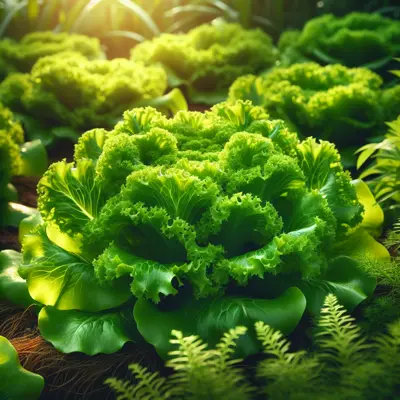 Salad Bowl Green growing in a garden
