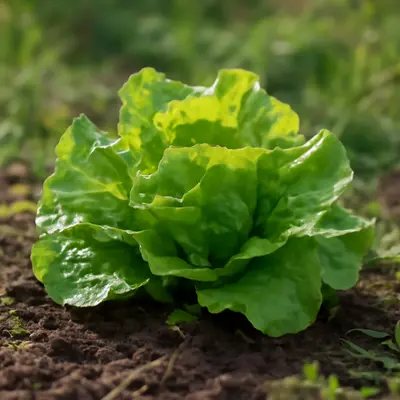 Speeder lettuce growing in a garden