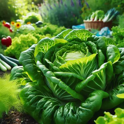 Summertime growing in a garden