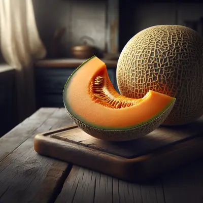 Cantaloupe Athena growing in a garden