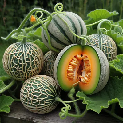 Jenny Lind Melon growing in a garden