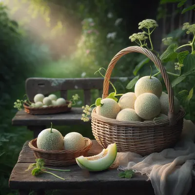 Sprite Melon growing in a garden